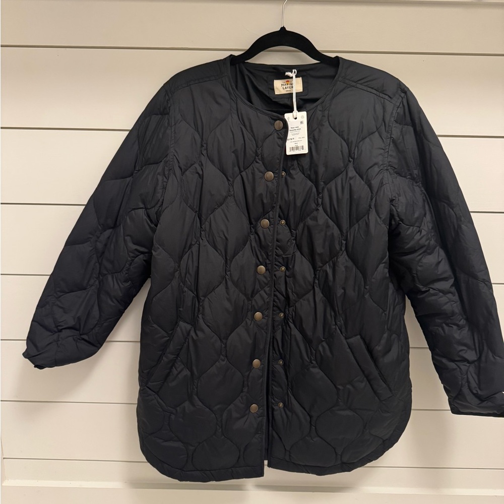 Women's Marine Layer Calista Black Quilted Jacket